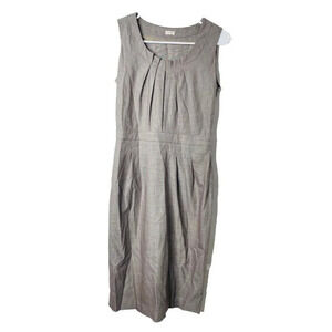 Agnona Dress Midi 42 Wool Silk Sheath Pleated Professional Classic Italian Made